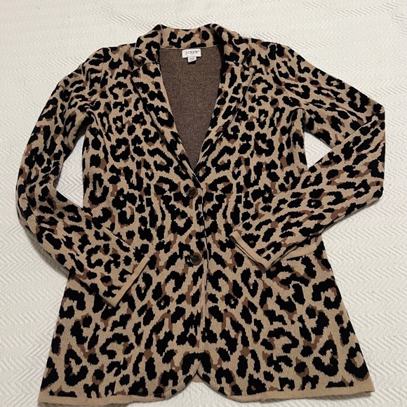 J.CREW Leopard sweater-blazer - Picture 6 of 9